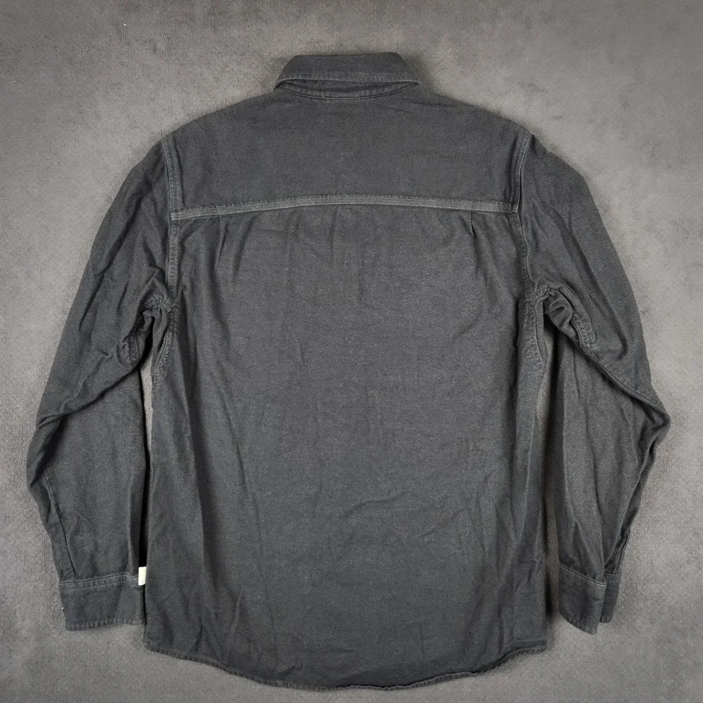 The North Face Arroyo Flannel Shirt Mens Small Gray Long Sleeve Button Up Cotton